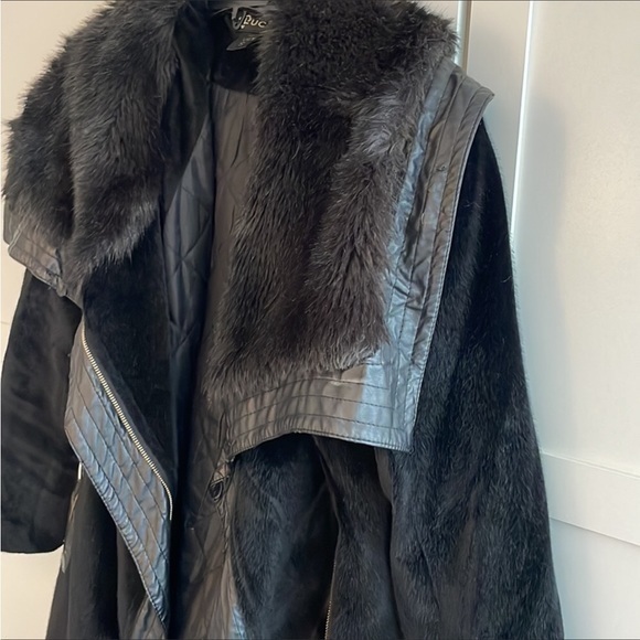 Ladies Lucy Fashion Faux Fur mix Zip Jacket size Small - Picture 6 of 12